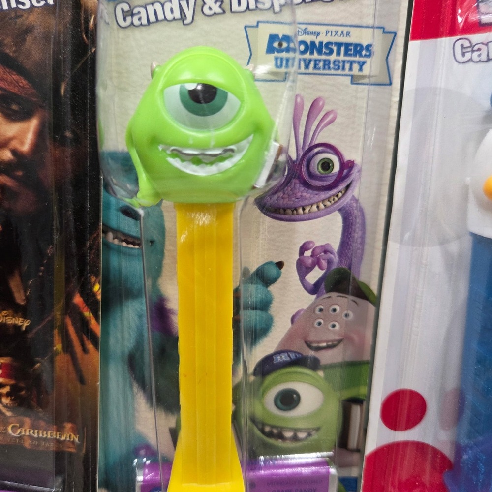 3 Disney PEZ‎ Candy Dispensers Jack Sparrow Mike Wazowski Donald Duck New Sealed - Picture 4 of 7